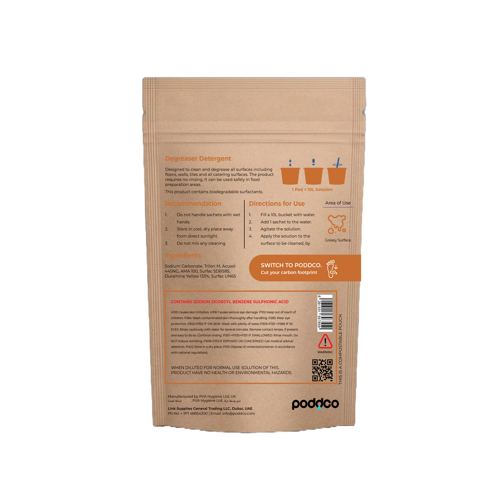 Poddco Degreaser Floor Detergent Pods