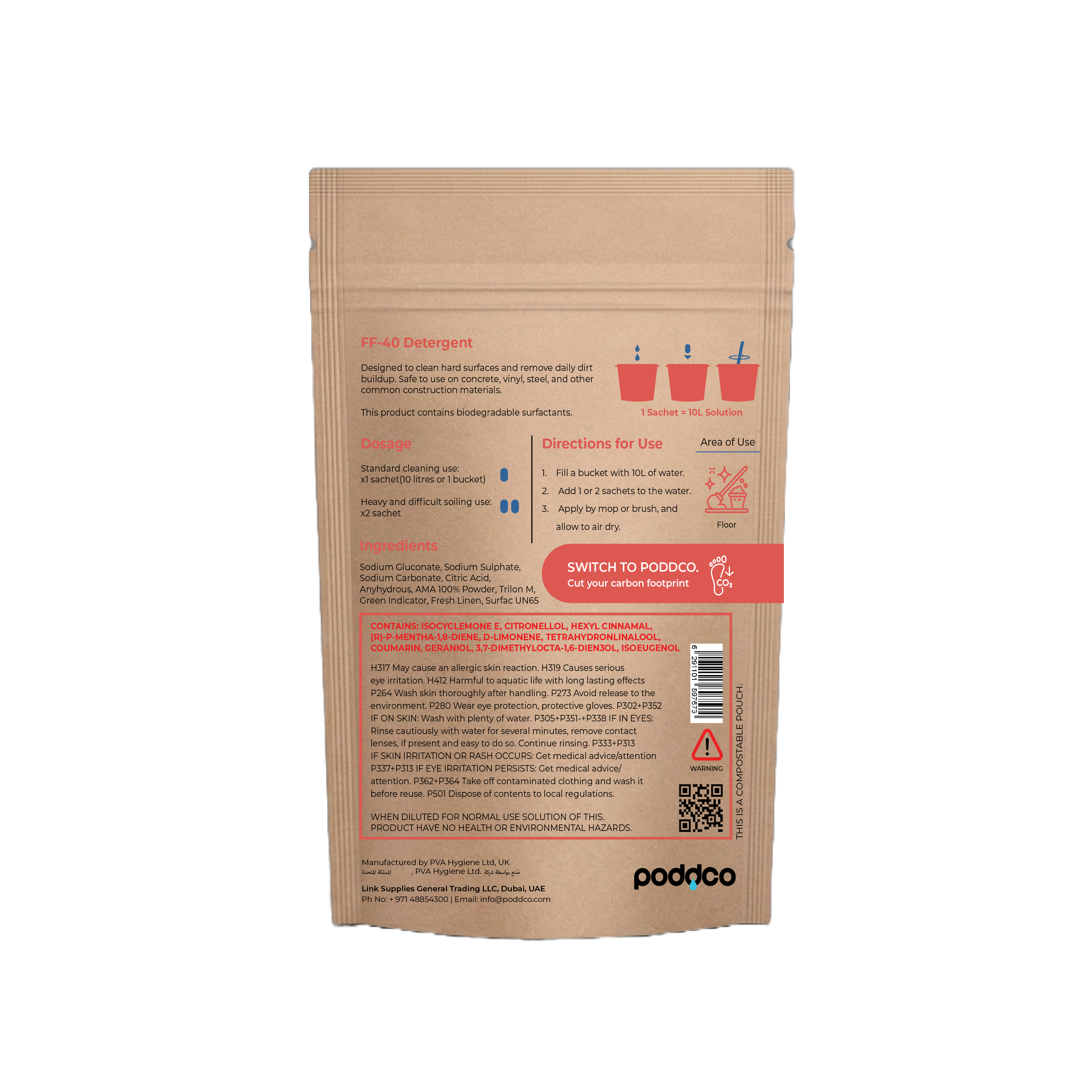 Poddco FF-40 Floor Cleaner Pods