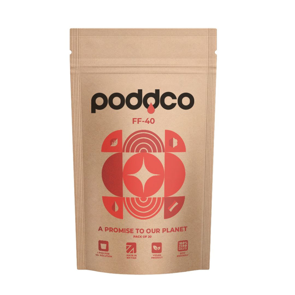 Poddco FF-40 Detergent Pod front view, eco cleaning pod with long lasting fragrance for floors and hard surfaces, UAE