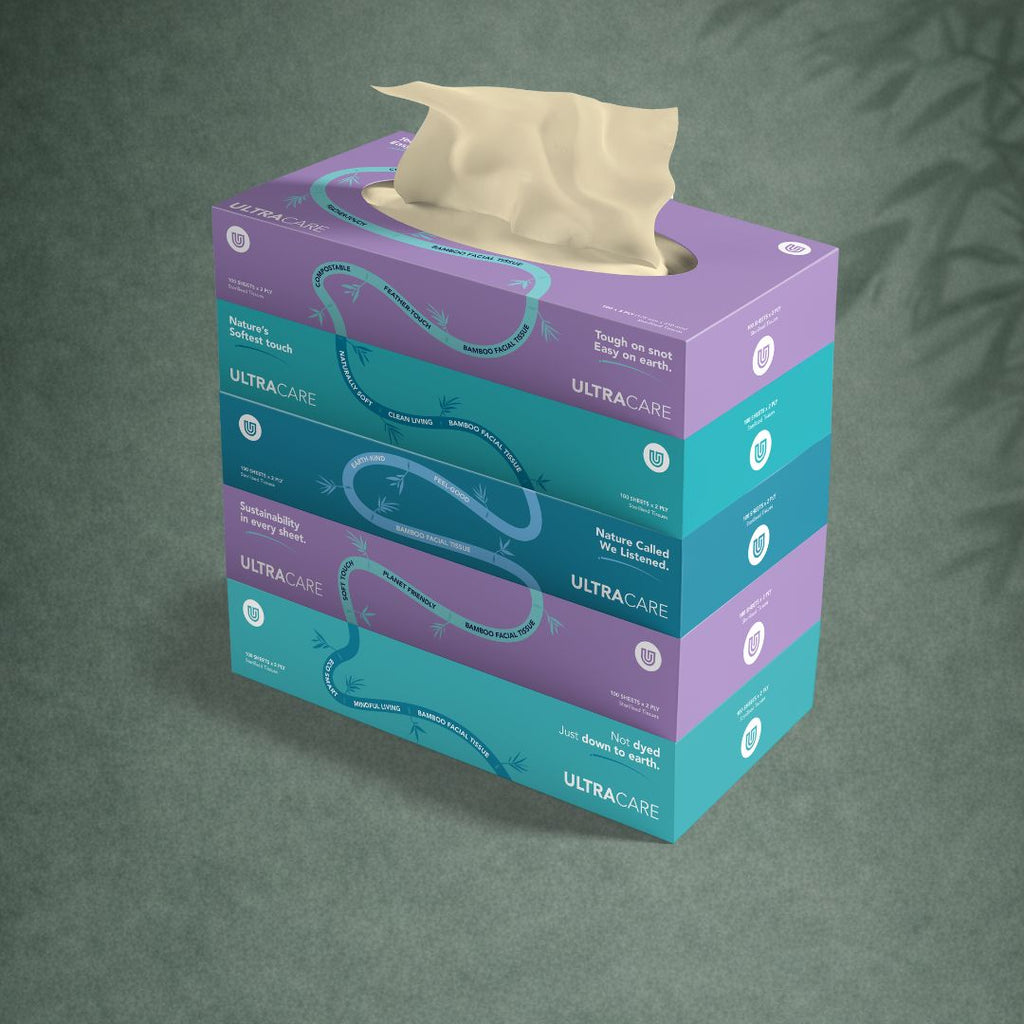 eco friendly bamboo facial tissue box ultracare dubai

