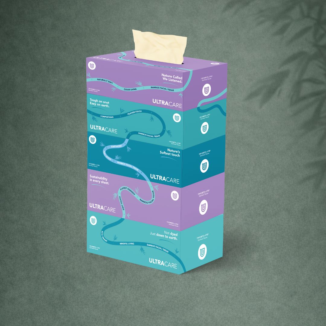 soft 2 ply bamboo facial tissues 170 sheets dubai
